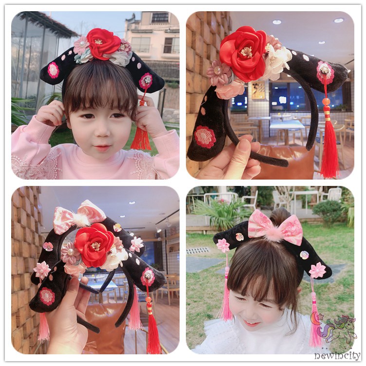 Cài Tóc Tua Rua Phong Cách Trung Hoa Cho Bé Gái