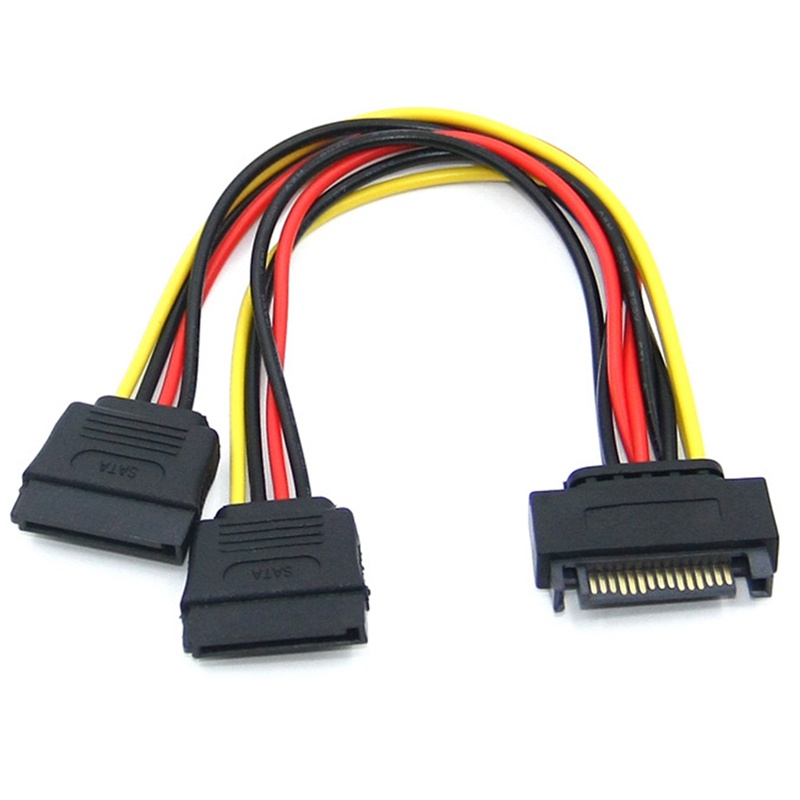 8 Dây Cáp Nguồn 15pin Sata Male Sang 2 Female 15pin Power Hdd Splitter Kxl0313 | BigBuy360 - bigbuy360.vn