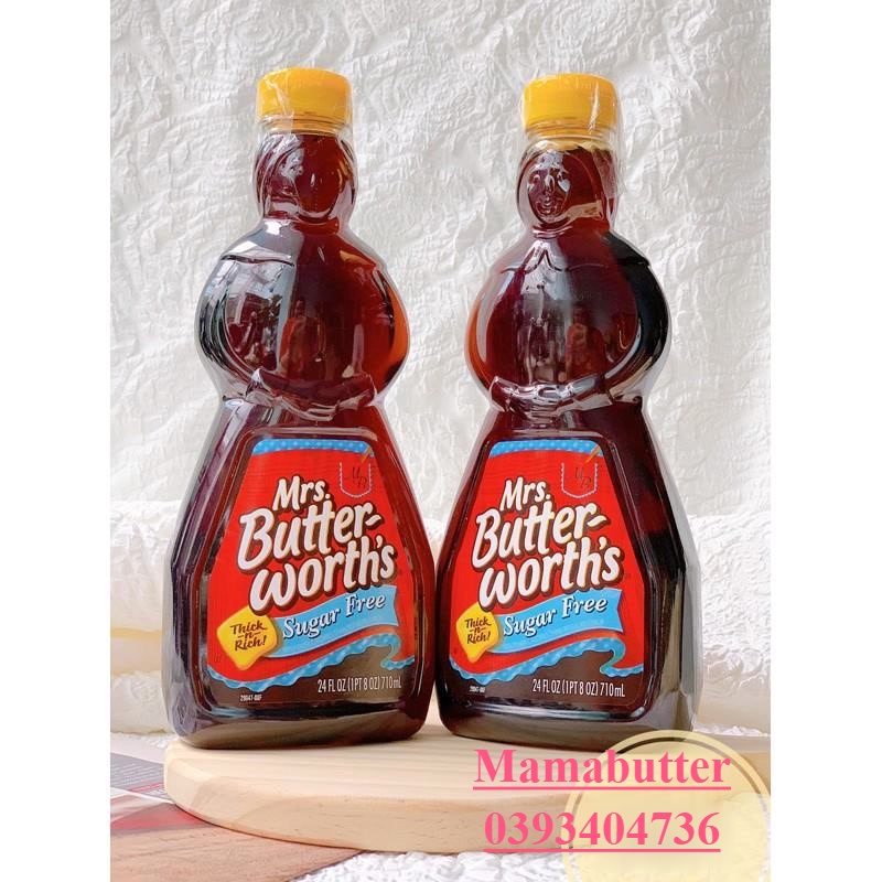 (Siro không đường) Syrup sugar free Mrs.Butter-Worth’s( keto, eat clean, ăn kiêng)