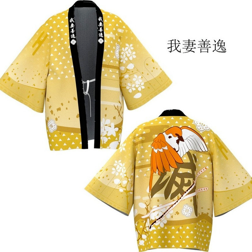 🎈HOT and New Demon Slayer Phong Cách Kimono Áo Khoác Trẻ Em Người Lớn Cosplay Giản Dị#yjteam66.vn