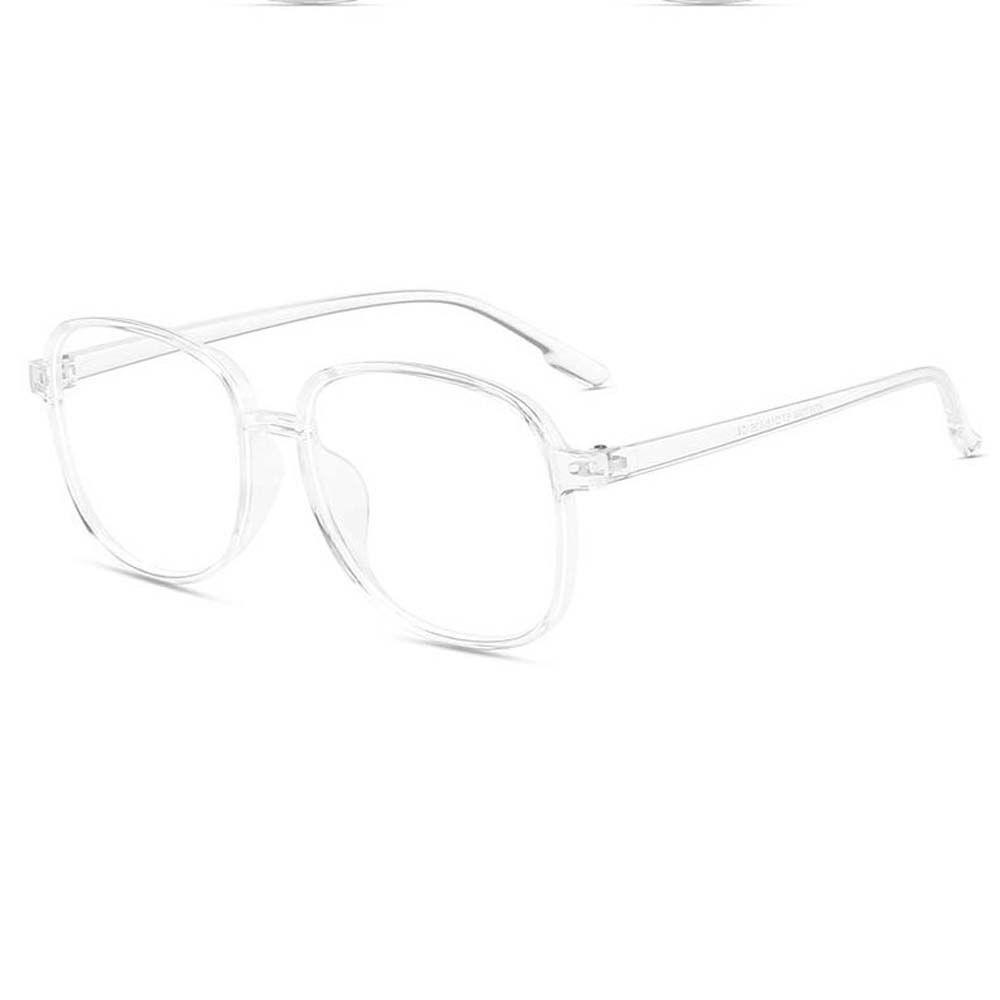 Mắt Kính Gọng Vuông Tròng Lục Giác Màu Đen Chống Bức Xạ Phong Cách Hàn Quốc Cho Nữ