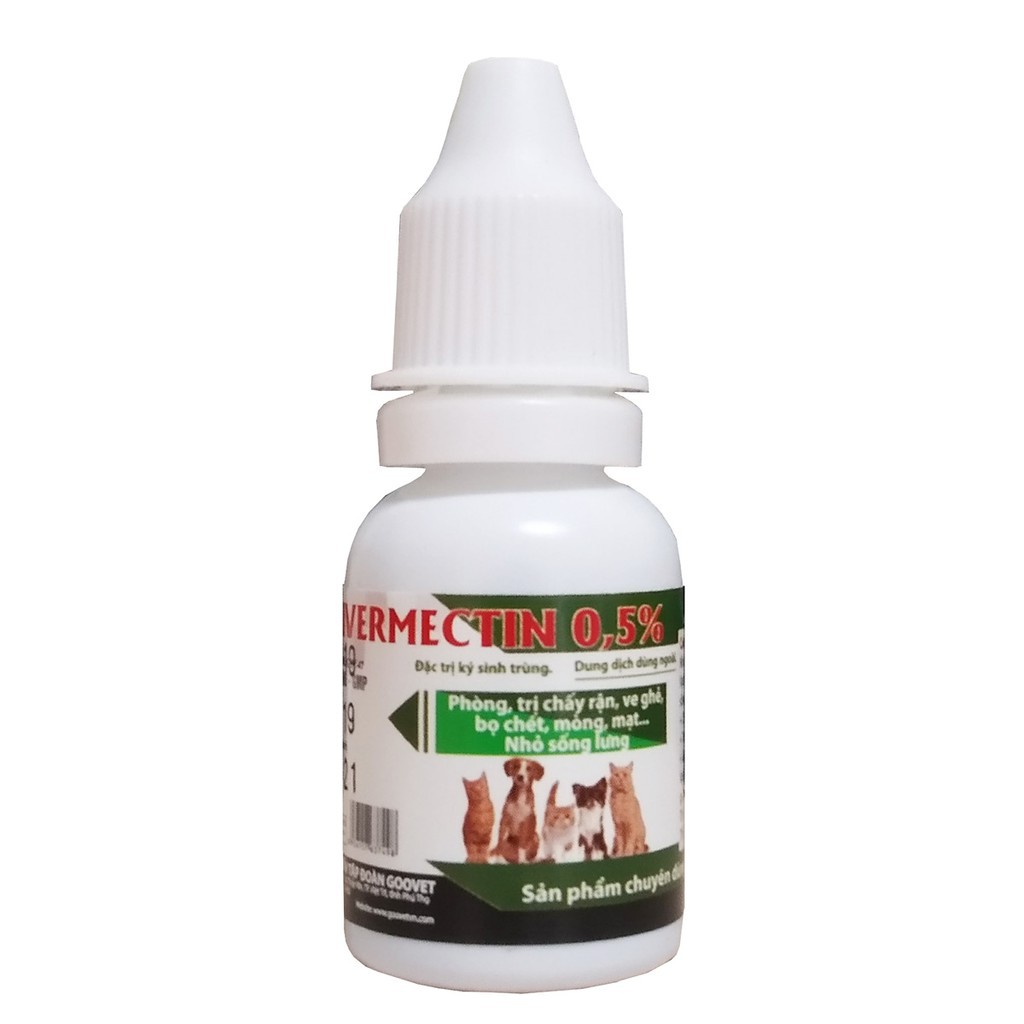 Bôi da trị ve ghẻ bọ chét cho thú cưng, nhỏ sống lưng - Asi ivermectin 10ml Navi store