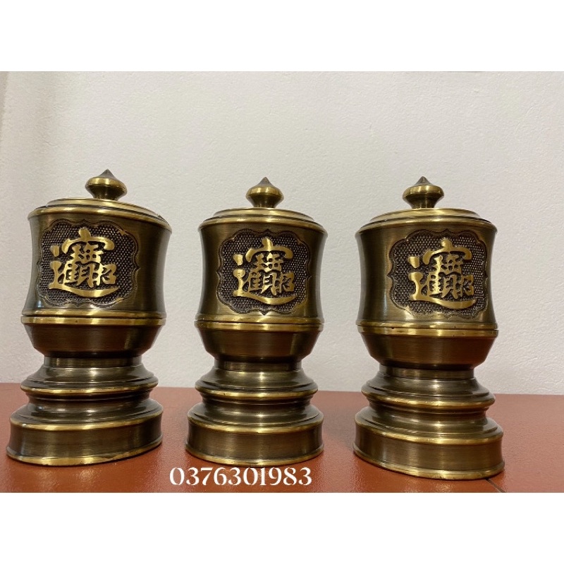 Bộ đài thờ bằng đồng cao 16cm màu giả cổ 2 Công nghệ