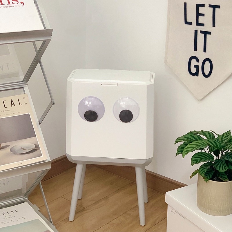 Thùng Rác PNL Có Ngăn Đựng Đồ Khô Và Ướt Tích Hợp Vỏ Đựng Rác Tiện Dụng Cho Phòng Khách / Nhà Bếp