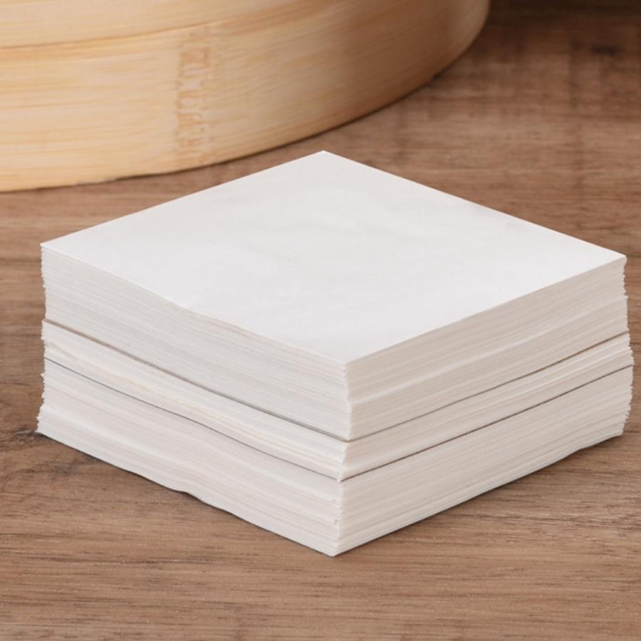 Giấy Lót Bánh Bao Há Cảo Dimsum Tiểu Long Burger  Set 250 Tờ Giấy Nến Hình Vuông Chống Dính Hấp Nướng Chịu Nhiệt -GBB10V