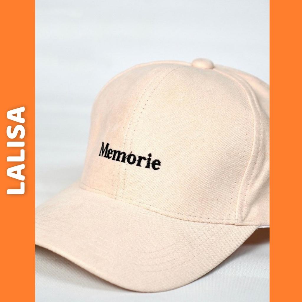 Mũ Lưỡi Trai Nam Nữ LALISA Nón Lưỡi Trai Memorie Chất Vải Nhung Gân Nhiều Màu Đẹp Phong Cách Nón Unisex NO001