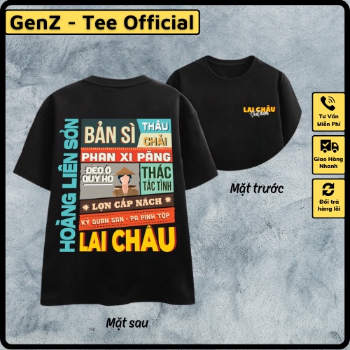Áo Thun Local Brand Tỉnh Lai Châu, Áo 63 Tỉnh Thành Nam Nữ Form Rộng Unisex Genz Cá Tính