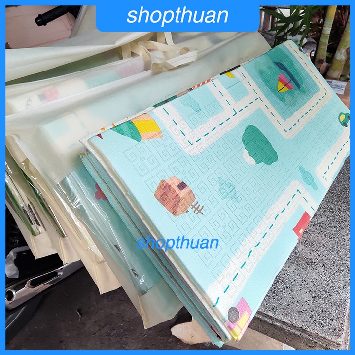 Thảm xốp XPE 2 mặt size 1.8 x 2 mét dày 6mm , có thể gấp gọn, in hình ngộ nghĩnh, không thấm nước, dễ lau chùi