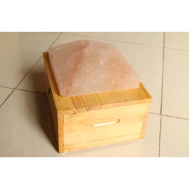 Hộp đèn đá muối (đá cong, đá hồng) masage chân