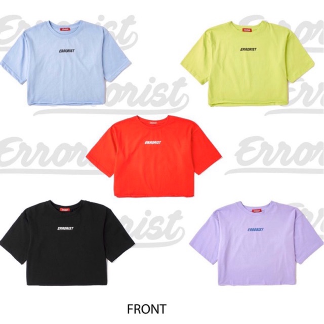 Áo ERORIST logo croptop xanh baby/ xanh neon/ đỏ/đen/tím