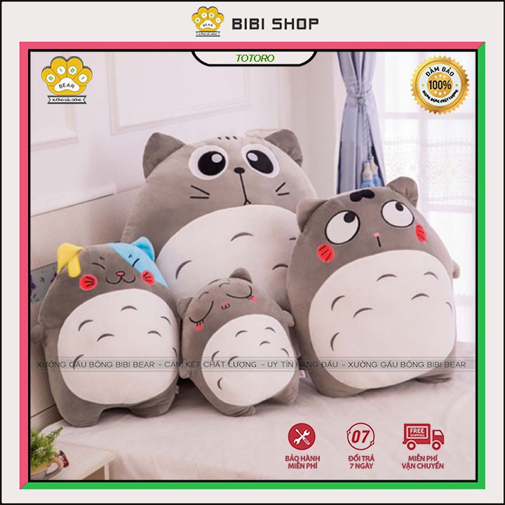 ❤️Sale Khủng❤️ Gấu bông gối ôm totoro chất liệu vải nhung cao cấp -Thú nhồi bông sang trọng