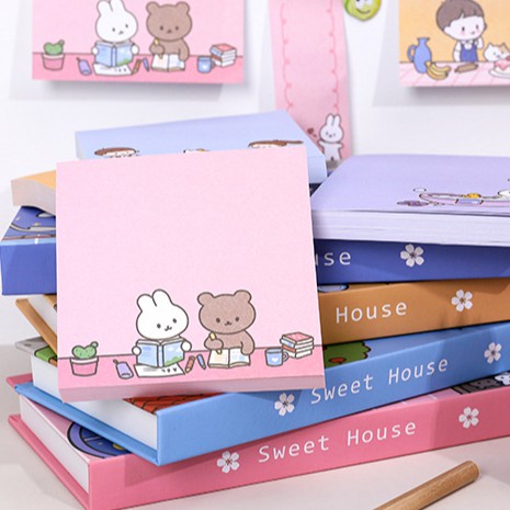 [Mã LIFEBOOK2 giảm 10% đơn 0Đ] &lt;Ảnh Thật Shop Chụp&gt; Bộ Sticky Giấy Note To Do List Ghi Chú 480 Tờ Sweet House Teeci590