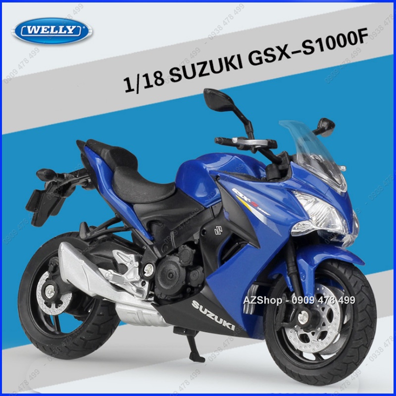 Xe Mô Hình Moto Suzuki GSX-S1000F Tỉ Lệ 1:18 - Welly - 8870