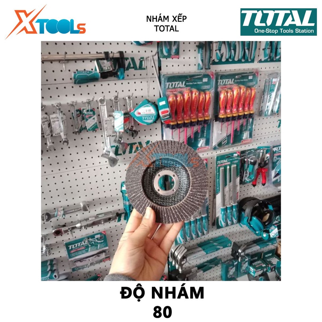 Nhám xếp độ nhám TOTAL | đĩa nhám xếp độ nhám 40 - 80 phù hợp đánh bóng thép, gang và tấm thép [CHÍNH HÃNG][XTOOLs]