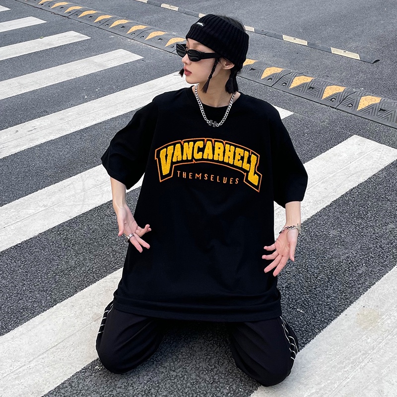 Áo Thun Tay Ngắn Dáng Rộng In Hình Thời Trang Dành Cho Nữ