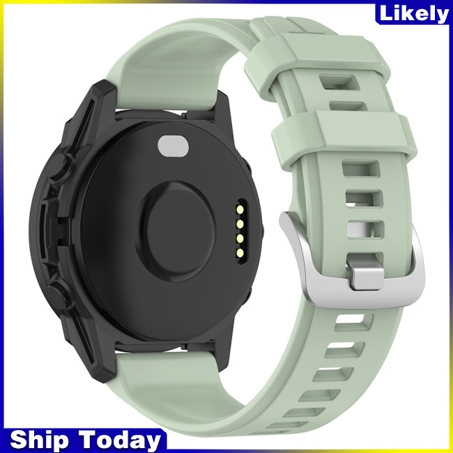 Dây Đeo Silicone Có Khóa Bằng Thép Không Gỉ Chống Nước Cho Đồng Hồ Thông Minh Garmin Descent G1