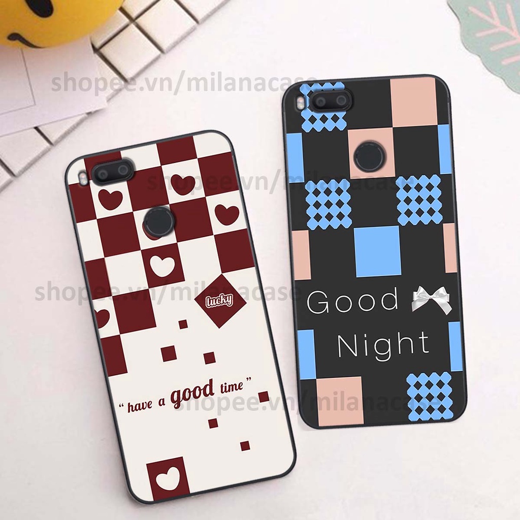 Ốp Xiaomi Mi A1 caro họa tiết nhiều màu sắc siêu đẹp thời trang cá tính