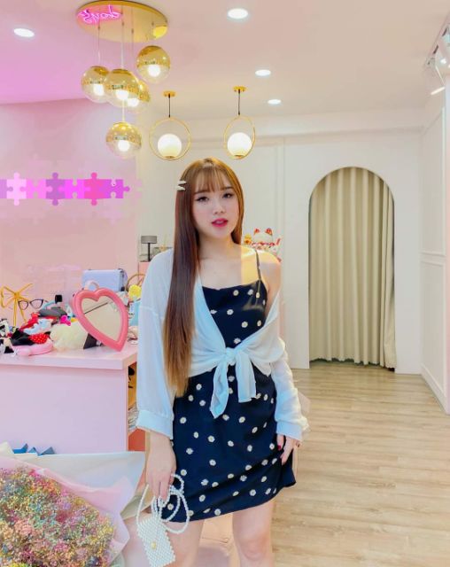 set đầm tặng kèm áo khoác siêu xinh