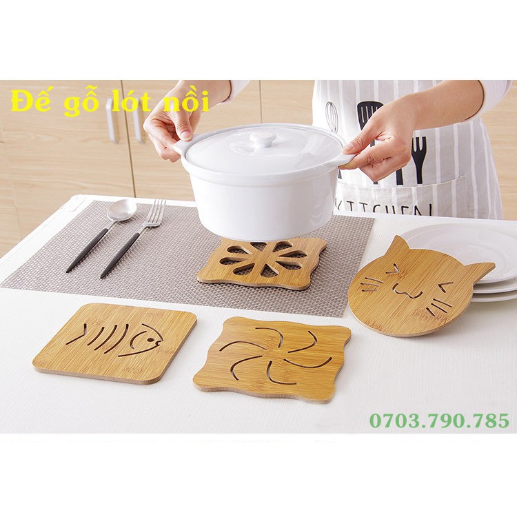 Đế gỗ lót nồi hình dễ thương