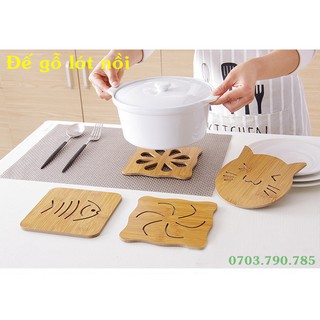 Đế gỗ lót nồi hình dễ thương