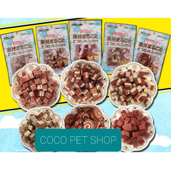 Thức ăn cho chó đồ ăn cho mèo làm đồ ăn vặt bánh thưởng huẩn luyện dạng viên gói 100g