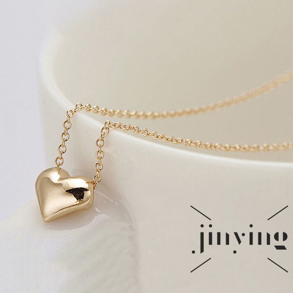 GETNOIVAS ❤S Wind Fashion Women Alloy Love Heart Pendant Necklaces Charm Necklace Jewelry Gifts