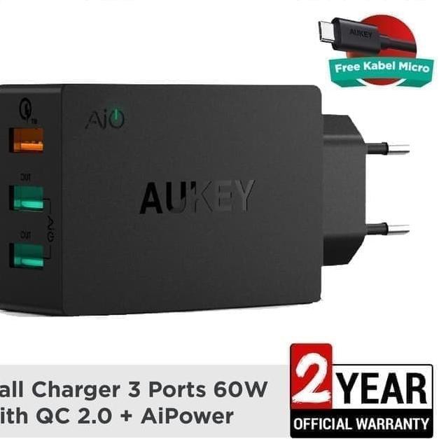 Đầu Sạc 3 Cổng Usb Ond Xbigsalex Aukey 42w Qc 2.0 & Aipower - Pa-T2