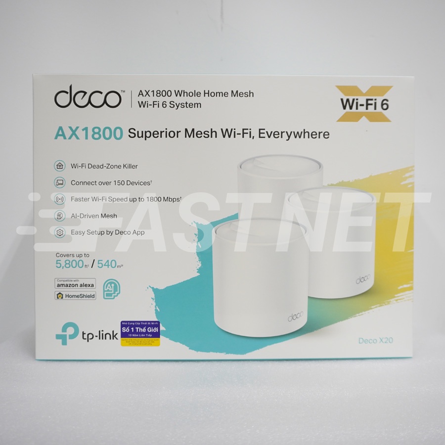 Hệ Thống Wi-Fi Mesh Cho Gia Đình Deco X20 Chuẩn AX1800