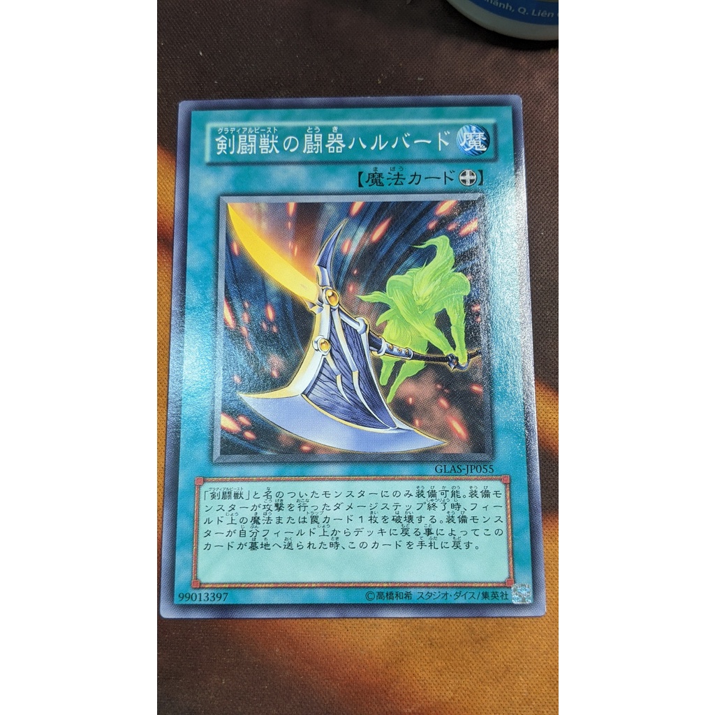 Thẻ bài Yugioh OCG GLAS-JP055 Gladiator Beast's Battle Halberd - Common
