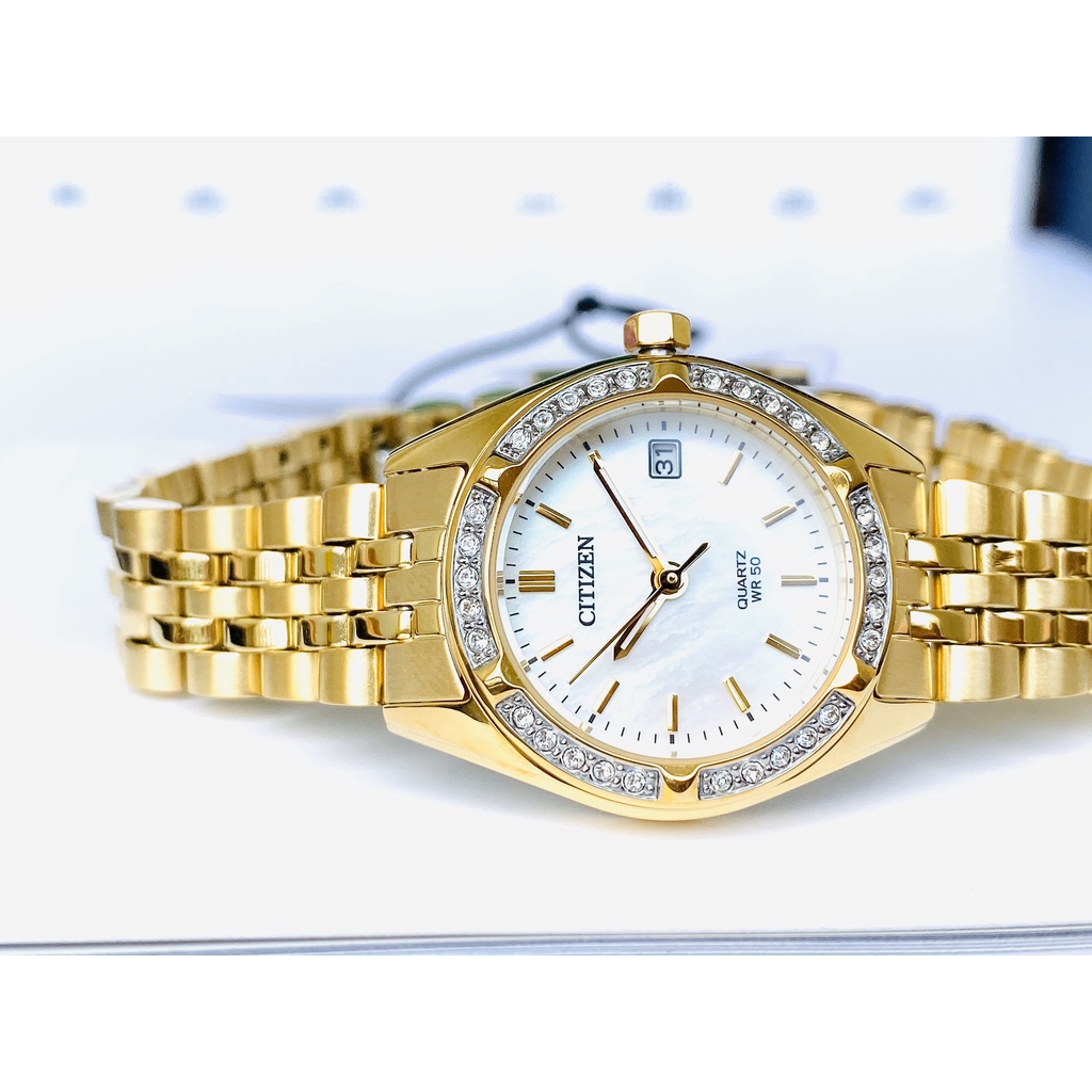 Đồng Hồ Nữ CITIZEN EU6062-50D– QUARTZ  – DÂY KIM LOẠI Chính Hãng Tặng Dây Da Cao Cấp