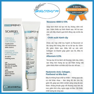 Gel Hỗ Trợ Giảm Sẹo, Ngăn Ngừa Sẹo Giúp Phục Hồi Da Sẹo,Da Rạn Dottor Primo Scargel Plus Ý 20ml