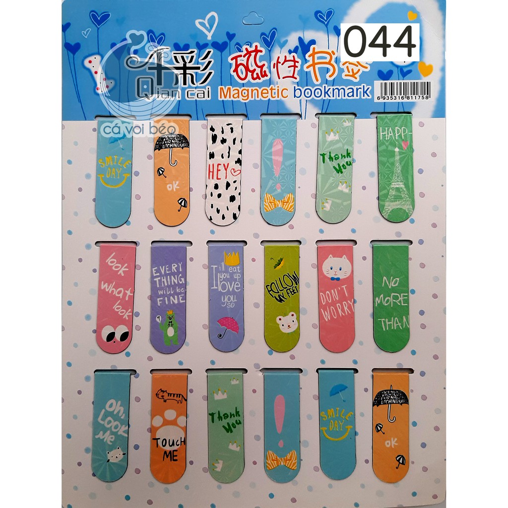 [SALE GIÁ XƯỞNG] [Bộ 6 -18 chiếc] Bookmark nam châm kẹp sách dấu trang manga anime Doraemon, Kitty, Cute girl Đô rê mon