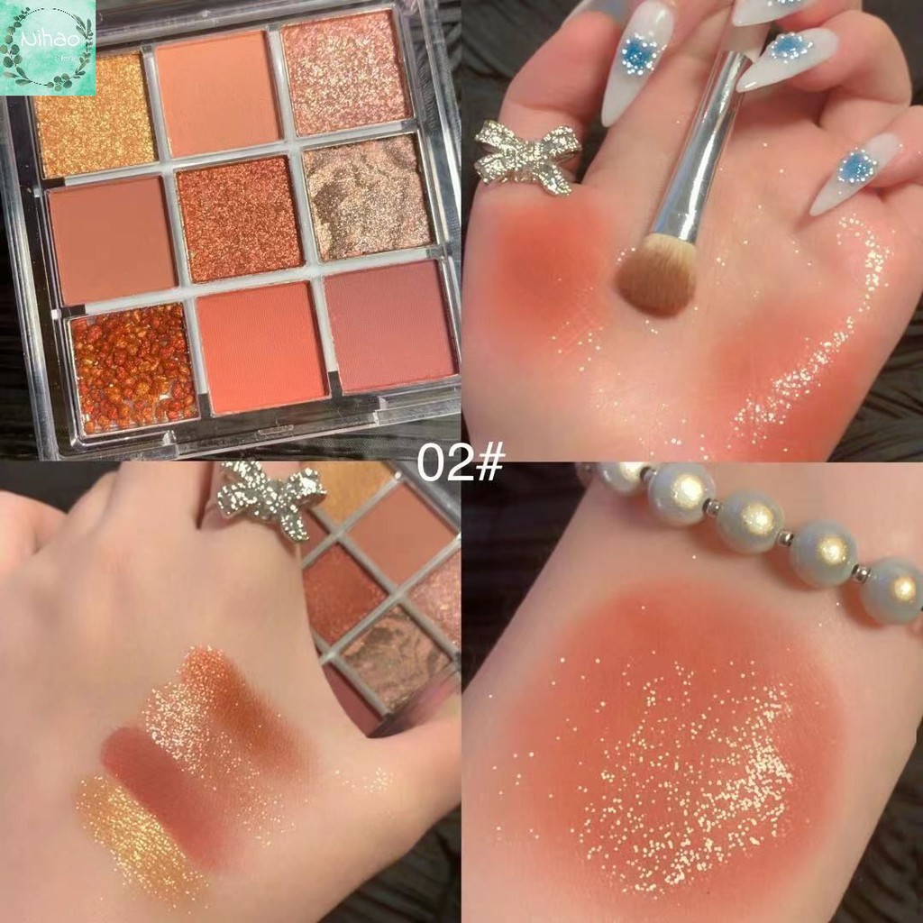 [Hàng mới về] Phấn mắt DANLINI 9 màu trang điểm chống nước lâu trôi độc đáo | BigBuy360 - bigbuy360.vn