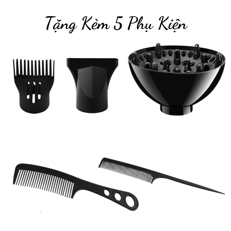 Máy Sấy Tóc Tạo Kiểu DELIYA Công Suất Lớn 2200w Giá Rẻ Tặng Kèm 5 Phụ Kiện Hoặc 1 Phụ Kiện MS01