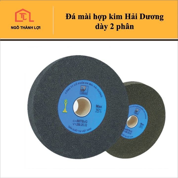 Đá mài Hải Dương hợp kim 1T2 / 1T5 / 1T8 / 2T dày 2P  dùng cho máy mài bàn từ 1T5 lỗ cốt là 32mm