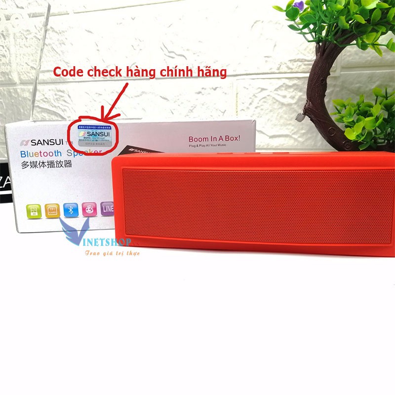 Loa Bluetooth Chính Hãng SANSUI Âm Thanh Vượt Trội  bảo hành 12 tháng của Vinet Shop -DC3498