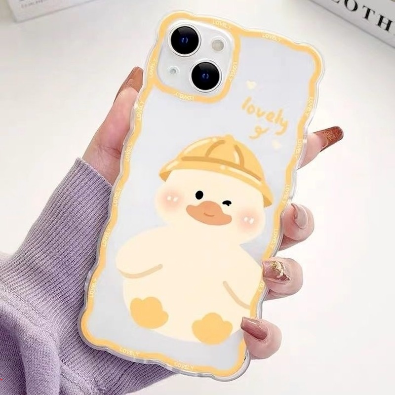 Ốp Điện Thoại TPU Mềm Hình Vịt Vàng Cho IPhone 11 12 13 Pro Max 6 7 8 Plus X Xr Xs Max
