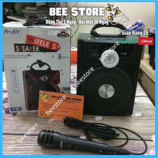 [ Có Video ]Loa Bluetooth P88 Xách Tay Tặng Kèm Míc Hát