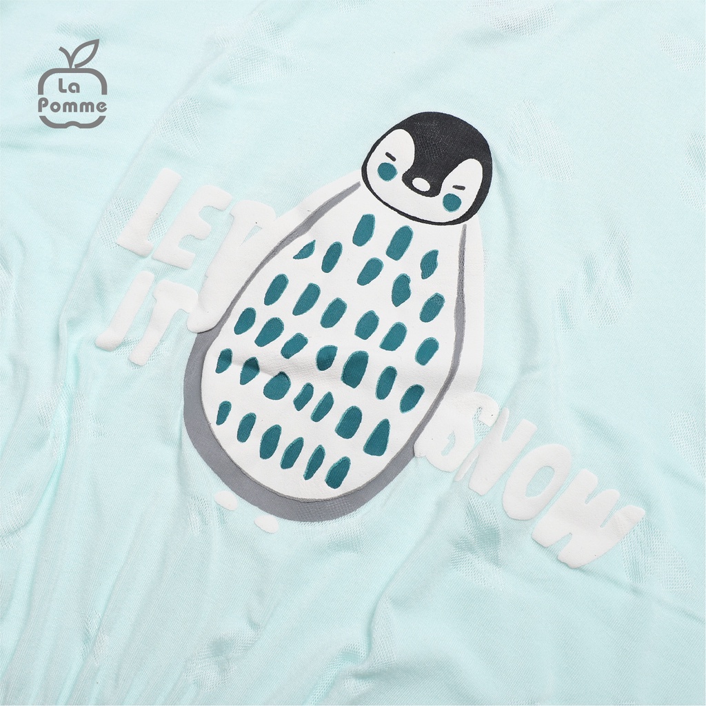 SL219 Bộ quần áo cho bé dài tay Let it snow La Pomme màu Xanh/Hồng