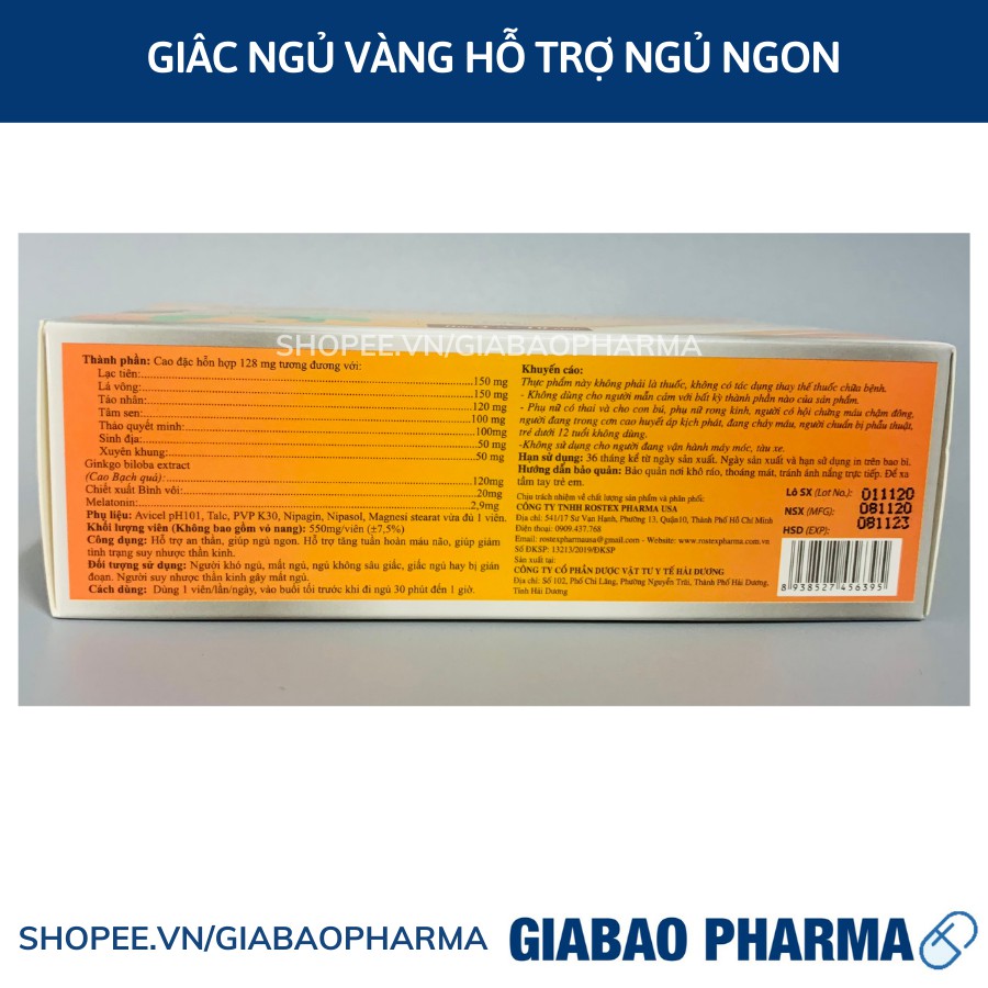 Viên uống GIẤC NGỦ VÀNG HD hỗ trợ thần kinh, giúp ngủ ngon | BigBuy360 - bigbuy360.vn