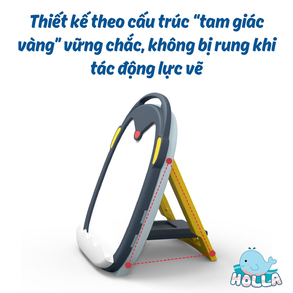 Bảng vẽ chim cánh cụt Holla kèm ghế