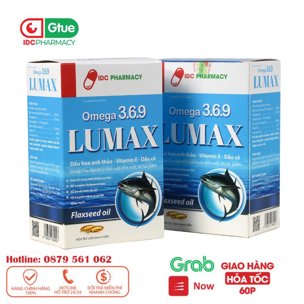 Viên uống Omega 369 tốt cho da, tim mạch, trí não, giảm quá trình lão hóa, tăng cường thị lực  LUMAX