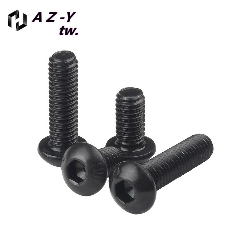 Ốc Vít Đầu Lục Giác Tròn / Tròn Màu Đen 10.9 M2 / M2.5 / m3 / M4 / M5 / M6 Chuyên Dụng