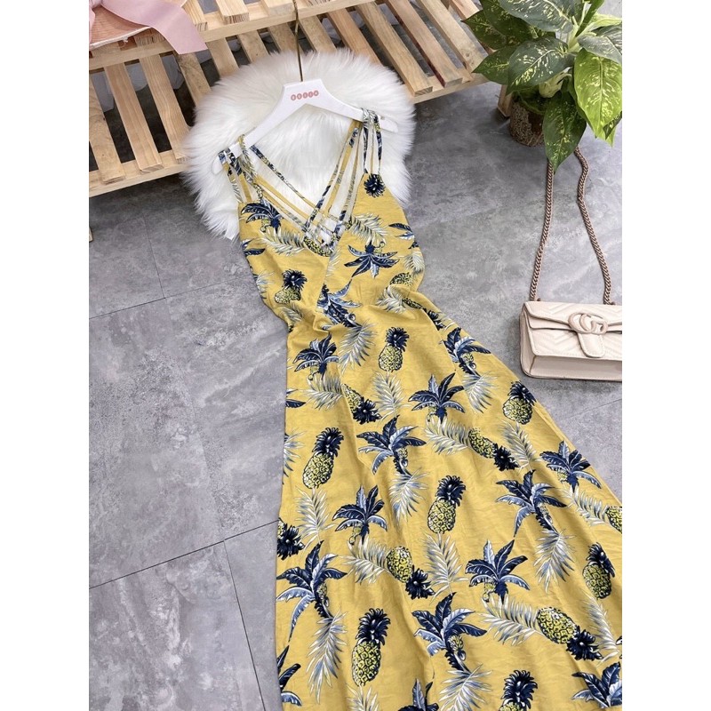 Váy Maxi Hở Lưng Đan Dây Hàng Đẹp | BigBuy360 - bigbuy360.vn
