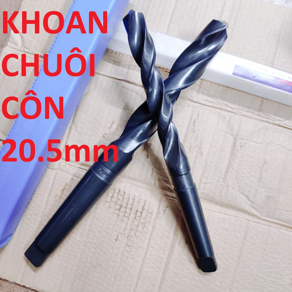 Mũi khoan chuôi côn 20.5mm, chuôi côn MT2, chiều dài lưỡi 140mm,chiều dài tổng 238mm