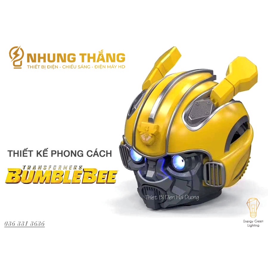 Loa Bluetooth Bumblebee Transformer - Tích Hợp Đèn Led - Kiểu dáng Cool Ngầu - Hỗ Trợ Khe Cắm Thẻ Nhớ - USB