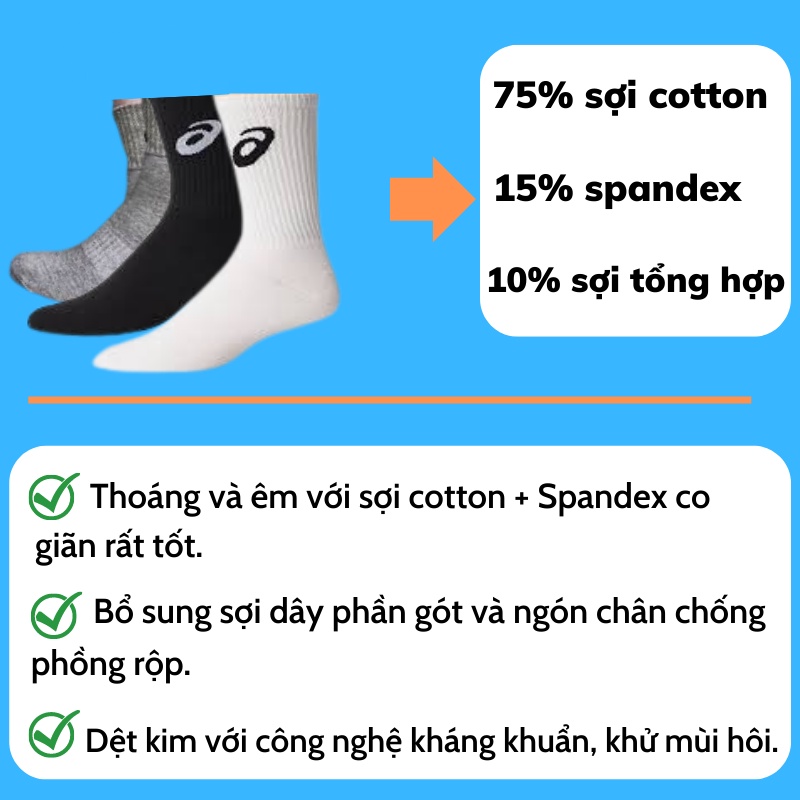 Tất Thể Thao Cổ Cao Lửng Thấp, Vớ Thời Trang Hàng Cực Đẹp, Dày Dặn Không Gây Mùi, co giãn cực tốt, tất hàng loại 1