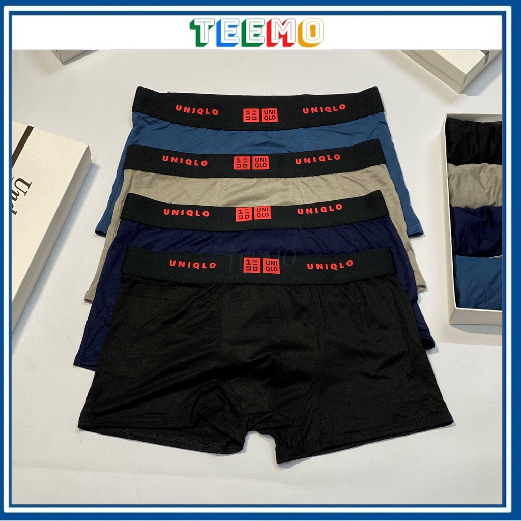 Combo 4 Quần sịp đùi thoáng mát, quần lót đùi nam chất liệu Cotton cao cấp cho nam - Teemo