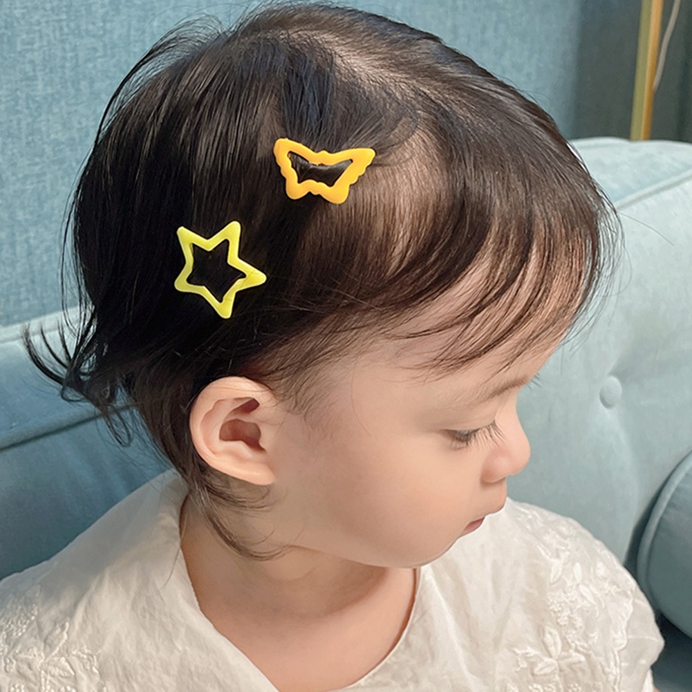 Set Kẹp Tóc Màu Trơn Đơn Giản Dễ Thương Dành Cho Nữ