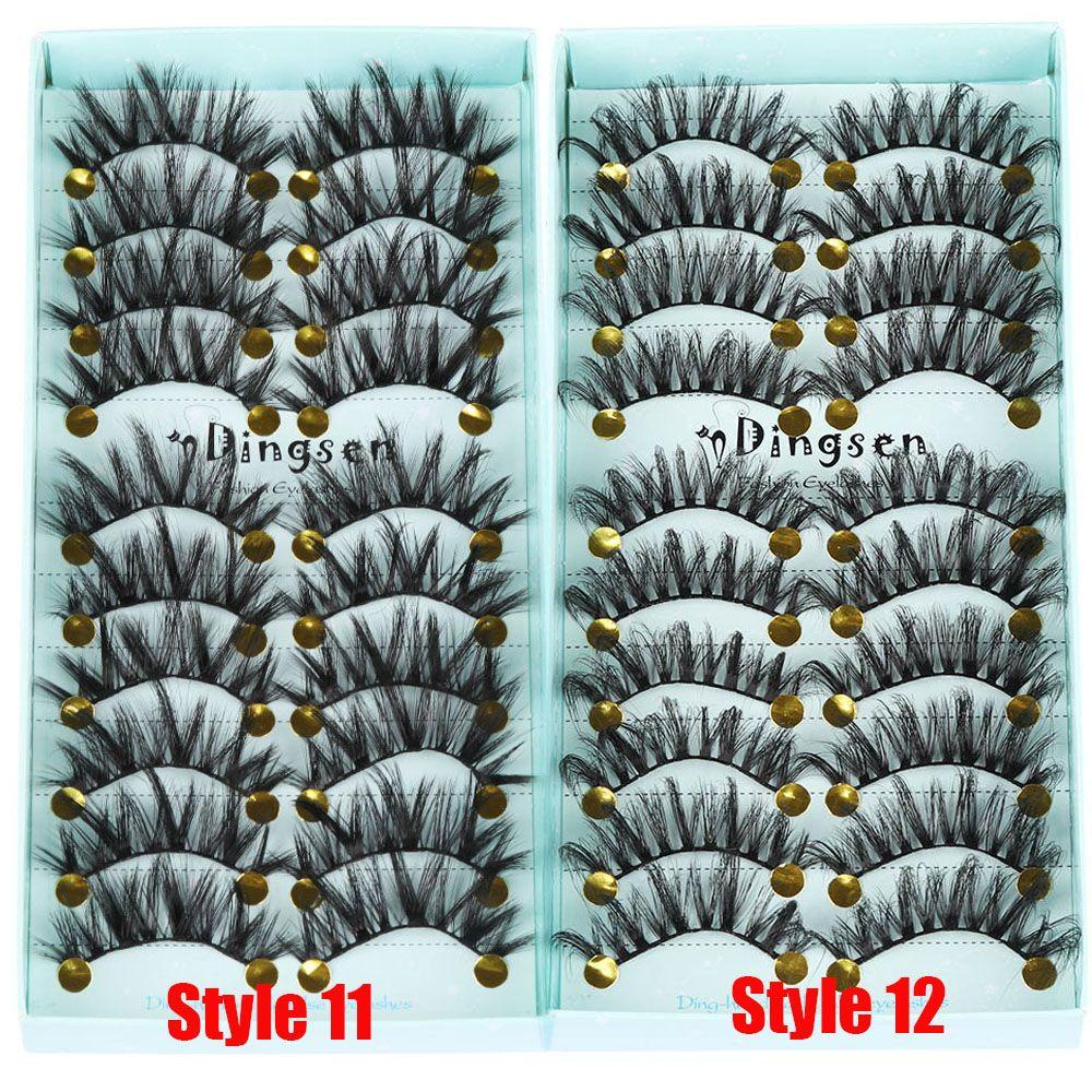 Set 10 Cặp Lông Mi Giả SKONHED 1 SKONHED 3D Handmade Thời Trang Dành Cho Nữ